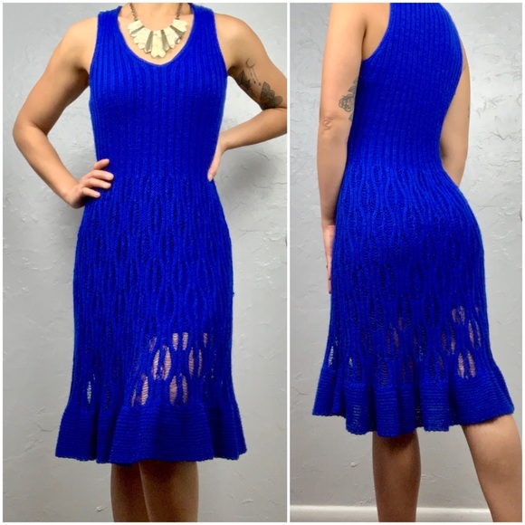 Cynthia Rowley Dresses & Skirts - Cynthia Rowley blue knit dress size S